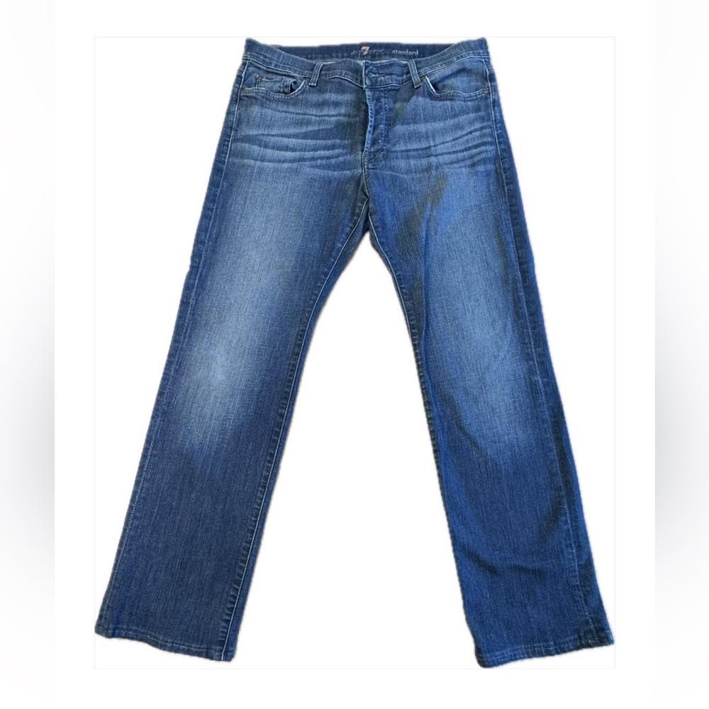 😎 7 For All Mankind, the Straight Men’s Blue Jeans